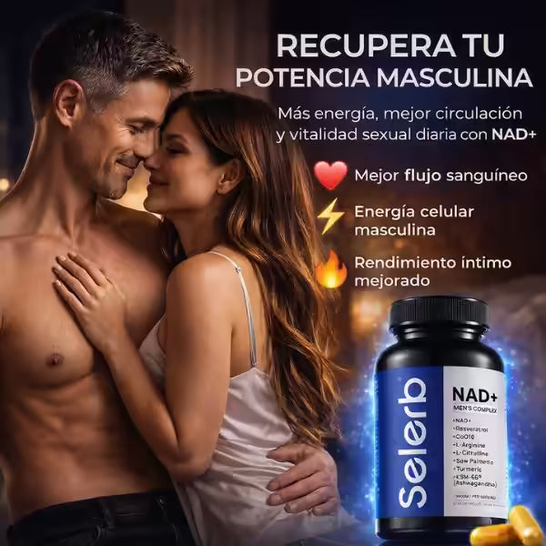SELERB NAD+: RECUPERA TU ENERGÍA MASCULINA Y MEJORA TU RENDIMIENTO DESPUÉS DE LOS 40