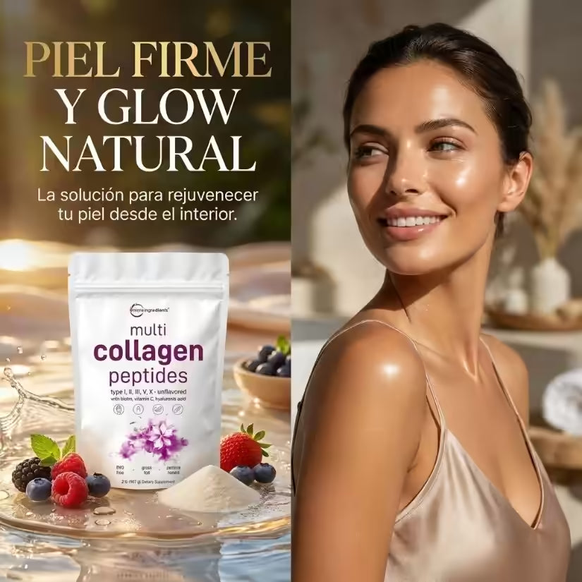 MULTI COLLAGEN PEPTIDES:  5 EN 1 PARA UNA BELLEZA TOTAL Y JUVENTUD DURADERA.